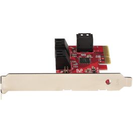 StarTech.com Tarjeta Controladora PCIe SATA 6 Puertos 6Gb/s 6P6GR Rojo