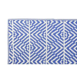 DKD Home Decor Alfombra Verde Menta Azul Poliéster 210 x 150 cm (4 Unidades)