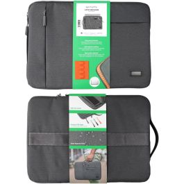 4smarts 541071 Funda AirCushion Slim Sleeve para Portátil 14" Nylon Gris Protección Anticaídas