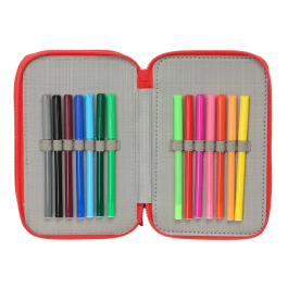 Safta Plumier Triple Spidey 37 Pcs 12,5x19,5x5,5cm