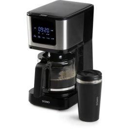 Domo DO733K Cafetera de filtro 900W, 4-10 tazas, Pantalla LCD, 3 intensidades, Negra