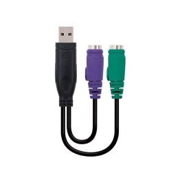 Adaptador PS/2 a USB NANOCABLE 10.03.0101 Negro 0,15 m