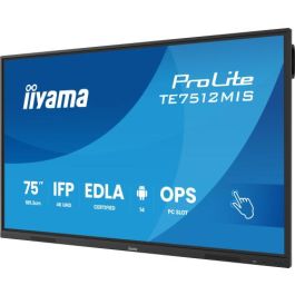 Iiyama TE7512MIS-B4AG Monitor Interactivo Táctil 75" 4K UHD IPS LED 24/7 con Android 11