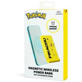 OTL Technologies Batería Externa Magnética Inalámbrica Pikachu Pokémon 5000 mAh con Soporte