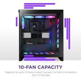 NZXT CM-H72FB-R1 H7 Flow RGB Caja de Torre Media con Ventiladores RGB Incluidos - Negra