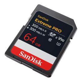 Sandisk Extreme PRO Tarjeta SDXC 64GB UHS-II U3 V90 300MB/s Lectura/Escritura Clase 10
