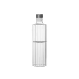 Andrea House Botella de cristal con tapón de acero inoxidable antigoteo 1 l