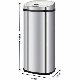 Kitchen Move Papelera de Cocina Automática | Cubo Basura LARGO 42 L Acero Inoxidable Espejo Rectangular con Flejes Kitchen Move Papelera de Cocina Automática | Cubo Basura LARGO 42 L Acero Inoxidable Espejo Rectangular con Flejes