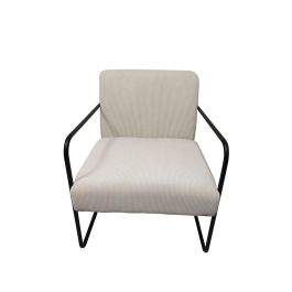 Sillón DKD Home Decor Negro Poliéster Blanco Hierro (64 x 74 x 79 cm)