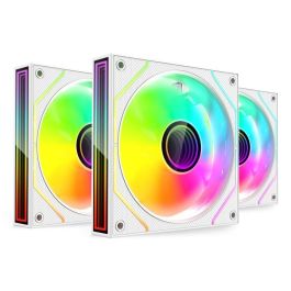 Mars Gaming Kit Ventiladores MF3DPROKIT 120mm ARGB Blanco con Hub y Mando RF para PC