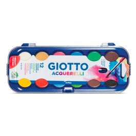 Giotto Acuarelas En Pastillas 30 mm Con Pincel Colores Surtidos Estuche 12 Ud