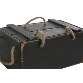 Caja Tradicional DKD Home Decor Negro 24 x 20 x 38 cm Set de 3