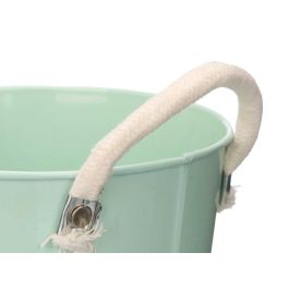 Ibergarden Macetero con Asas Blancas de Metal, Surtido de Colores, Diámetro 15 cm (16.5x15x16 cm) (24 Unidades)