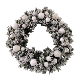 DKD Home Decor Corona de Navidad Luminosa Alpina con 50 LEDs Verde y Blanca 60x60 cm PVC Funciona con 3 Pilas AA (2 Unidades) Precio: 91.89000029. SKU: B17HWED28W