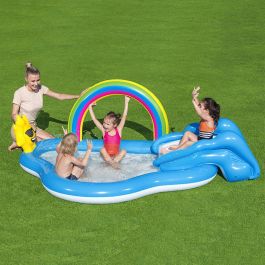 Bestway Piscina Hinchable Parque de Juegos Arcoiris 257x145x91 cm +2 Años Jardin 53092