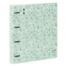 Carpeta Con Recambio Safta Din A4 Cuadro 5 mm Polipropileno Foam 4 Anillas 35 mm Estampados Floral Verde Carpeta Con Recambio Safta Din A4 Cuadro 5 mm Polipropileno Foam 4 Anillas 35 mm Estampados Floral Verde