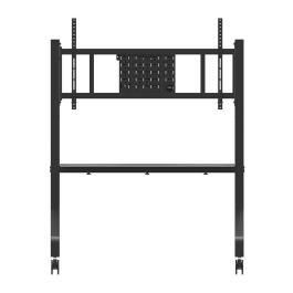 Neomounts FL50-575BL1 Display Trolley para Pantallas de 65-110", Max 125 kg, Altura Manual 129-139 cm, VESA 100x100-1100x600, Negro
