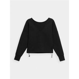 Sudadera sin Capucha Mujer 4F 4F BLD026 Negro S