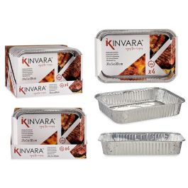 Set 4 Bandejas Aluminio Rectangular Med Kinvara 31X6CM (24 Unidades) Precio: 40.49999954. SKU: B14FVDDPF6