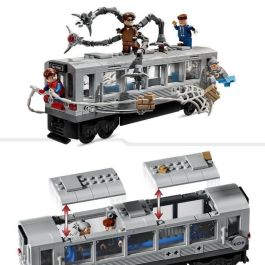 Lego Marvel 76321 Escena de tren de Spider-Man y Doctor Octopus Juguete para niños de 9 años