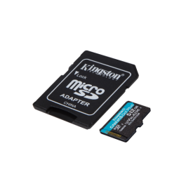 Kingston Tarjeta microSDXC Canvas Go Plus SDCG4/512GB 512 GB, 200 MB/s, A2 U3 V30 con Adaptador SD