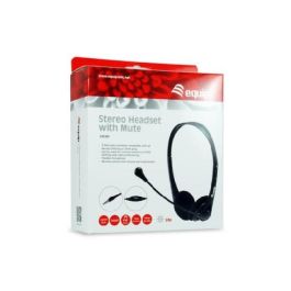 Equip 245304 Auriculares Diadema Cableados Jack 3.5 mm Supraaurales Uso Oficina/Centro de Llamadas Negro