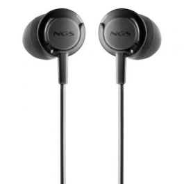 NGS CROSSDRIFTBLACK Auriculares Intrauditivos con Micrófono y Jack 3.5mm Negros