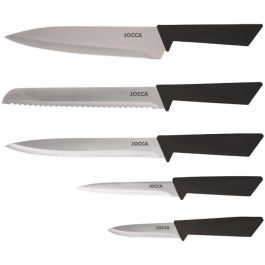 Jocca JOC8435253586612 Juego de 5 Cuchillos con Taco de Polipropileno Negro Jocca JOC8435253586612 Juego de 5 Cuchillos con Taco de Polipropileno Negro