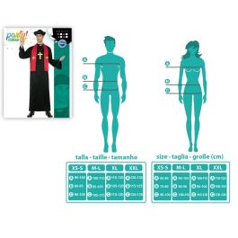 Disfraz para Adultos Cura Negro XL Disfraz para Adultos Cura Negro XL