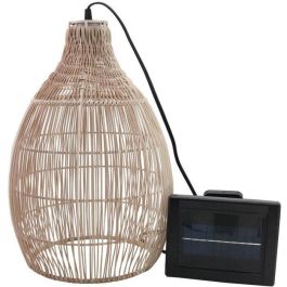 Lámpara colgante solar - LUMISKY - HOLIDAY - H42 cm - Estilo cestería tejida bohemia natural - LED blanco cálido Precio: 103.88999984. SKU: B18C2LYGH5