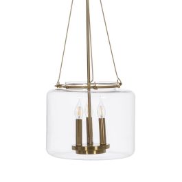 Lámpara de Techo Dorado Cristal Hierro 220-240 V 35 x 35 x 72 cm Lámpara de Techo Dorado Cristal Hierro 220-240 V 35 x 35 x 72 cm