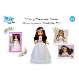 Famosa Muñeca Nancy Comunión Morena 48 cm con Corona de Flores Reedición 2023