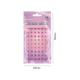 Imaginovo Pegatinas Gemas Rosas y Moradas Brillantes con Relieve para Todas Superficies 190x105 mm