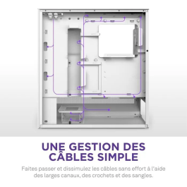 NZXT Caja ATX Semitorre H5 Flow RGB, Ventiladores RGB incluidos, Blanco, Refrigeración optimizada