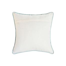 DKD Home Decor Cojín Urban de Algodón con Cremallera, Colores Surtidos (Verde Menta, Blanco, Azul), Set de 2, 40x5x40 cm, 0.50 kg
