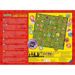 Ravensburger Labyrinth Pokemon Juego de Mesa Adaptado de Pokemon para Niños y Adultos, Estimula la Astucia y la Habilidad Visual