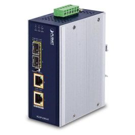 Planet IGUP-2205AT Convertidor de Medios Industrial Gigabit 2 Puertos SFP 100/1000X a 2 Puertos PoE++ 802.3bt (180W) 10/100/1000T Dual DC Precio: 336.89000048. SKU: B12YWZTQN5