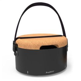 Berghoff 2415601 Barbacoa Portátil Negra, Premiada con Red Dot, Compacta y Elegante para Jardín o Terraza