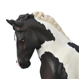 Collecta 80027 Semental Tobiano Negro XL - Figura de Caballo Réplica a Escala Pintada a Mano, Juguete Educacional