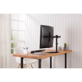 DIGITUS DA-90401 Soporte de escritorio para 2 Monitores de 15-32" hasta 8kg por pantalla, Stand Independiente, Negro