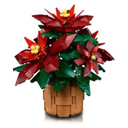 LEGO 10370 Icons Flor de Pascua, Juego Construcción 608 Piezas, 18+ Años