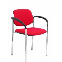Silla Piqueras Y Crespo Villalgordo Confidente Brazos Fijos Chasis Cromo Asiento Y Respaldo Tapizados Bali Rojo Precio: 169.89000039. SKU: S5703342