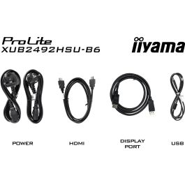 iiyama XUB2492HSU-B6 Monitor ProLite 24" FHD IPS (1920x1080) 100Hz 4ms HDMI DP 4xUSB Pivot Black