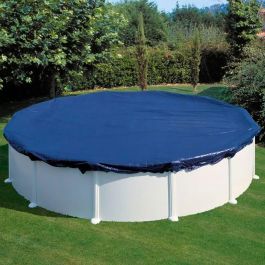 Gre Cubierta Piscina Redonda Polietileno Ø 440 cm Anti UV Cobertor Invierno Negro