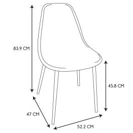 Silla Transparente Patas Metal Home Deco Factory