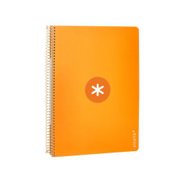Antartik Cuaderno espiral A4 micro tapa dura 80 hojas 100gr cuadro 5mm color mostaza
