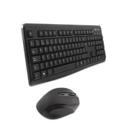 Teclado y Ratón CoolBox COO-KTR-02W Qwerty Español Inalámbrico Negro Español QWERTY