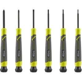 Ryobi RYO4892210225160 Juego de 6 Piezas Destornilladores de Precisión SL1, SL2, SL3, PH1, PH0, SL2 Precio: 23.59000028. SKU: B1EBYYNT4Y