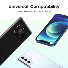 UGREEN 60990B Soporte para Teléfono Móvil/Smartphone para Coche, Negro, Compatible con Amplia Gama de Dispositivos