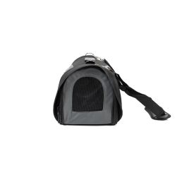 Gloria Bolso Plegable Gloss Negro M para Perros Pequeños Medianos, Ligero, Resistente, 46x26x27cm, Poliéster, hasta 5kg